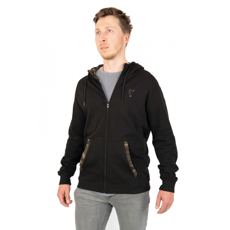 Fox Lw Black/Camo Fermuarlı Sweatshirt