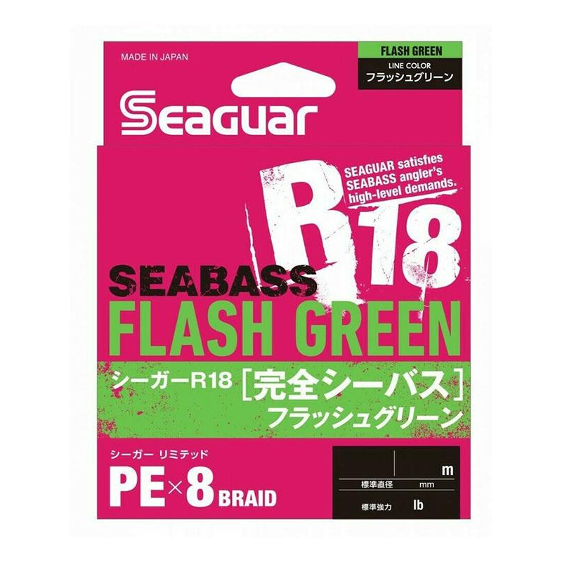 Seaguar R18 Seabass Flash Green PEx8 Braid 150m İp Misina