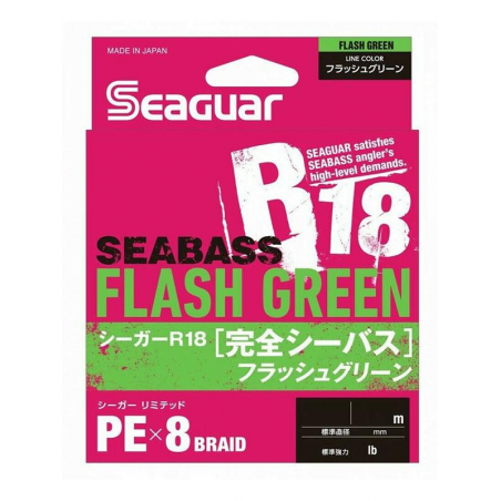 Seaguar R18 Seabass Flash Green PEx8 Braid 150m İp Misina