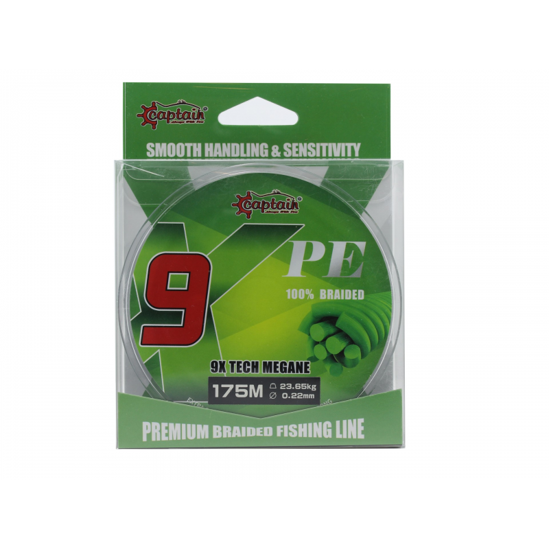 Captain X9 Megane Tech PE 9 Örgü Spin İpi 175mt Dark Green