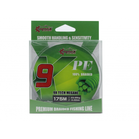 Captain X9 Megane Tech PE 9 Örgü Spin İpi 175mt Dark Green