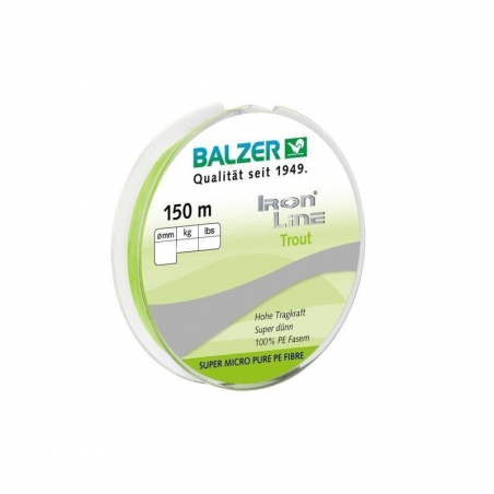 Balzer 12650 İron Line Trout PE 8 Örgü İp Misina 150mt Chartrush
